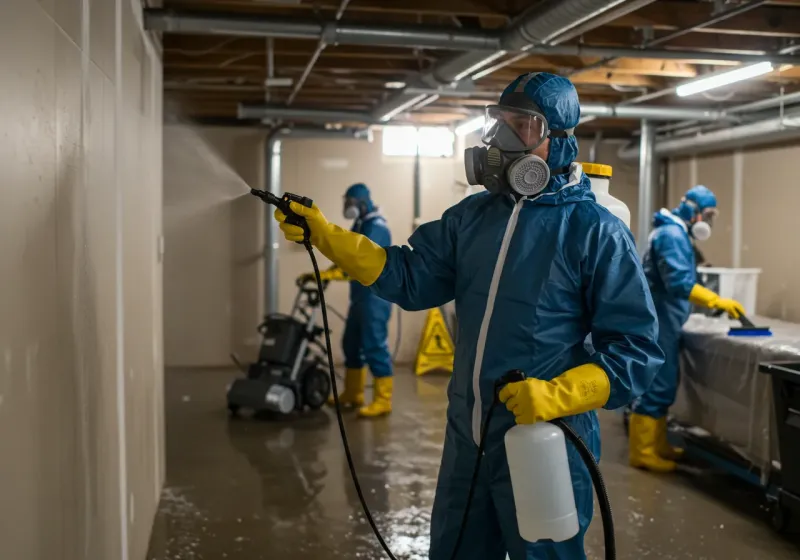 Basement Sanitization and Antimicrobial Treatment process in Sussex County, NJ