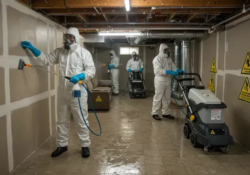 Basement Moisture Removal and Structural Drying process in Sussex County, NJ